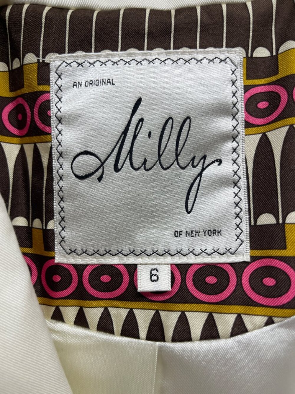Milly of New York Silk-Lined White Cotton Sateen Bamboo Belted Trench Coat 6 - Picture 2 of 12